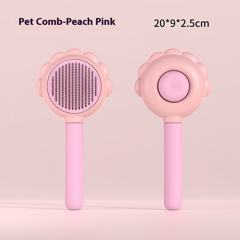 2-in-1 Self-Cleaning Pet Grooming Brush with Spray