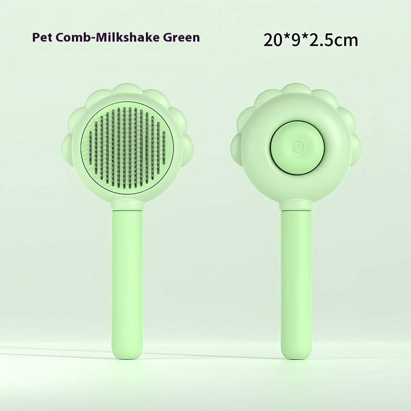 2-in-1 Self-Cleaning Pet Grooming Brush with Spray