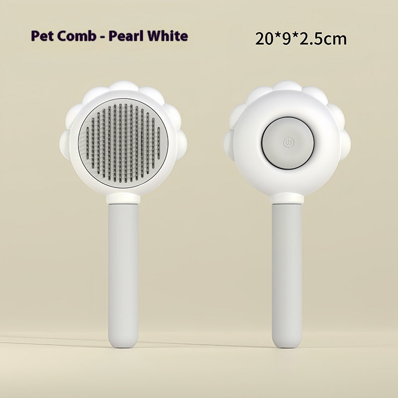 2-in-1 Self-Cleaning Pet Grooming Brush with Spray