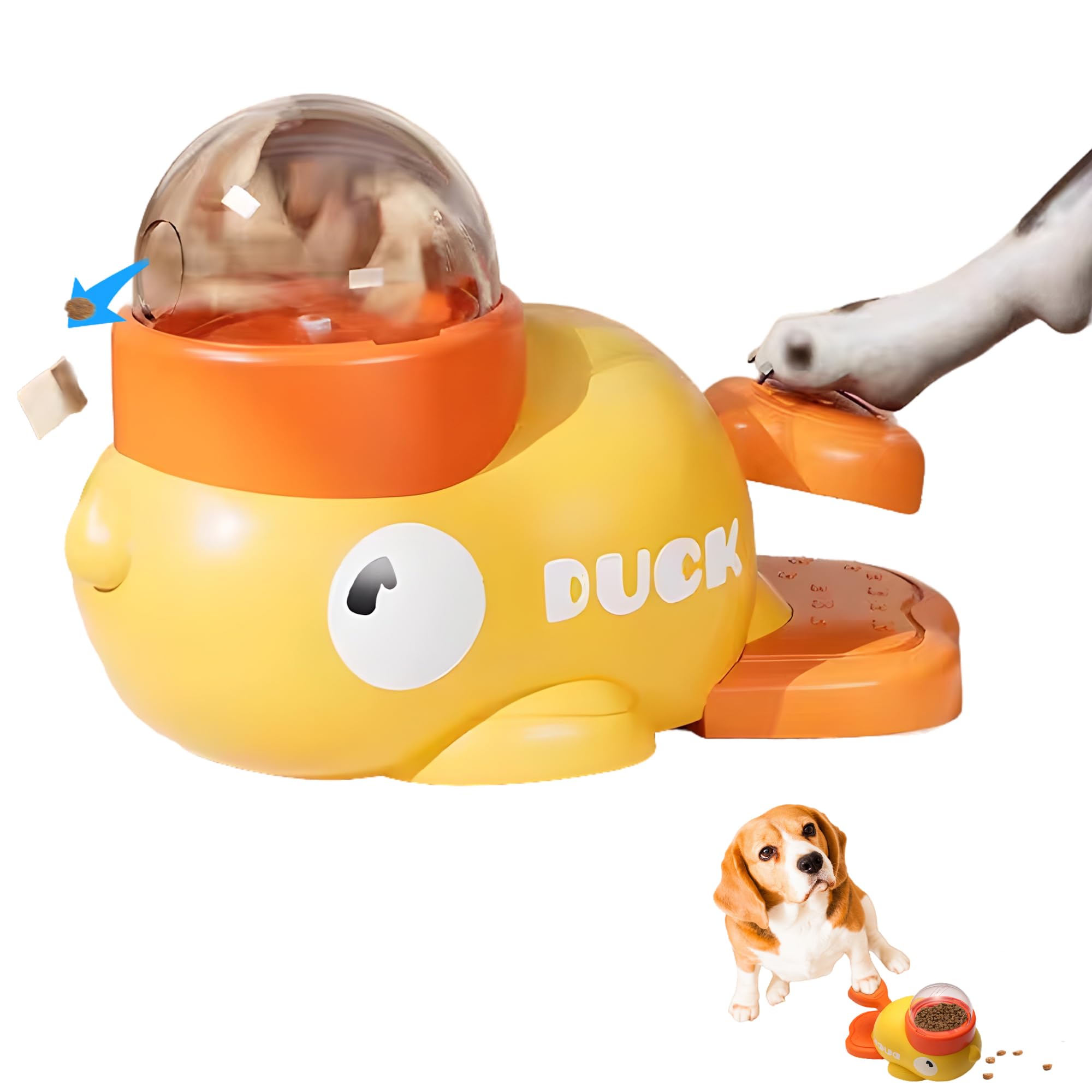 Duck Shape Interactive Dog Treat Dispenser Toy