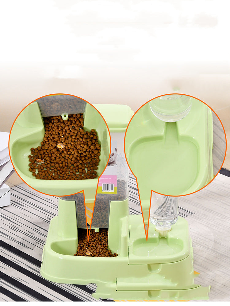 Automatic Pet Feeder & Water Dispenser Bowl