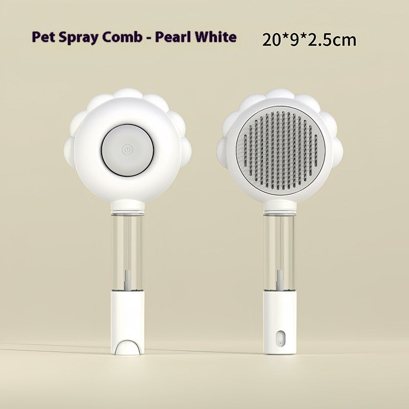 2-in-1 Self-Cleaning Pet Grooming Brush with Spray