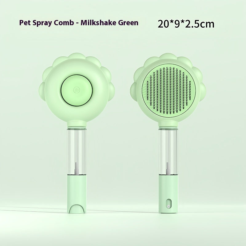 2-in-1 Self-Cleaning Pet Grooming Brush with Spray