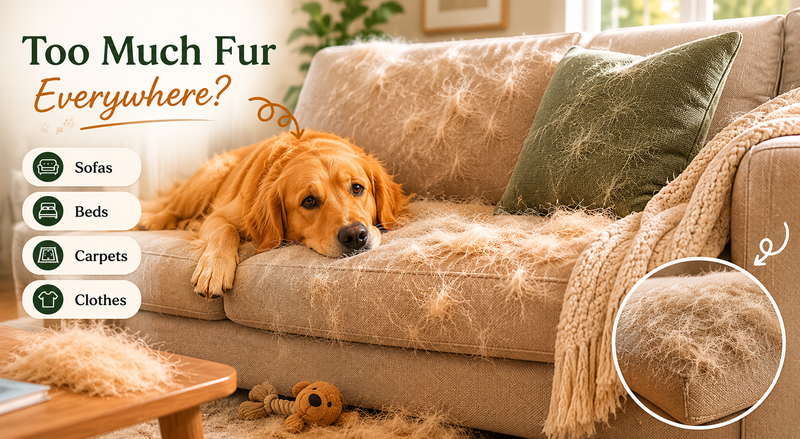 Before: Hair-Covered Couch